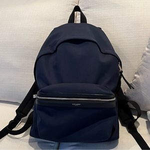 Navy Saint Laurent backpack